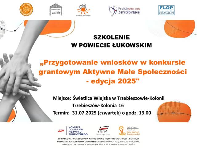 „Aktywne Małe Społeczności” - szkolenie dla NGO i grup nieformalnych z powiatu łukowskiego 