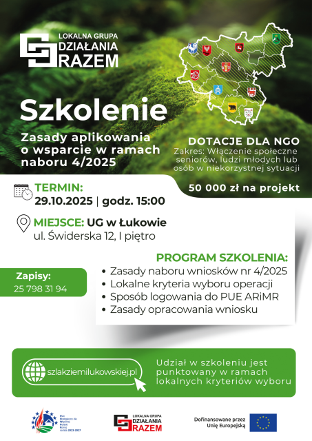 Szkolenie dla organizacji pozarządowych – nabór nr 4/2025