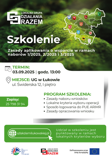 Szkolenie przed naborami 1/2025, 2/2025 i 3/2025