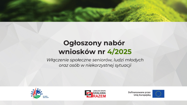 Ogłoszony nabór wniosków nr 4/2025 - włączenie społeczne