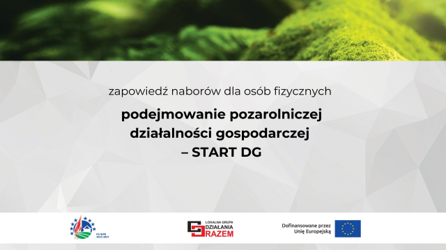 START DG | zapowiedź naborów na podjęcie działalności
