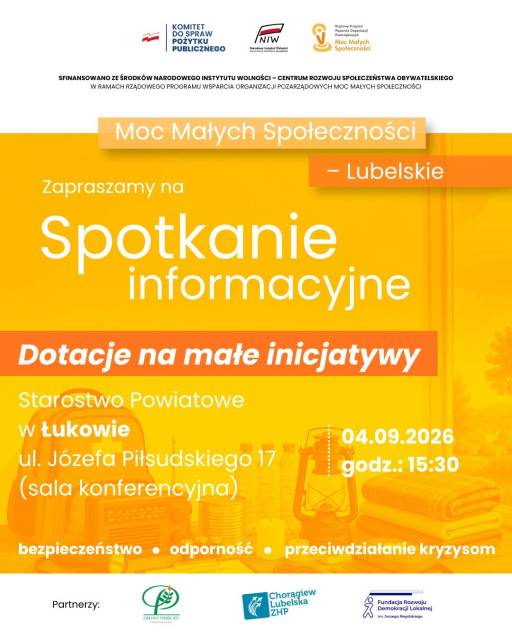 Spotkanie informacyjne „Lubelska Moc Małych Społeczności” w Łukowie
