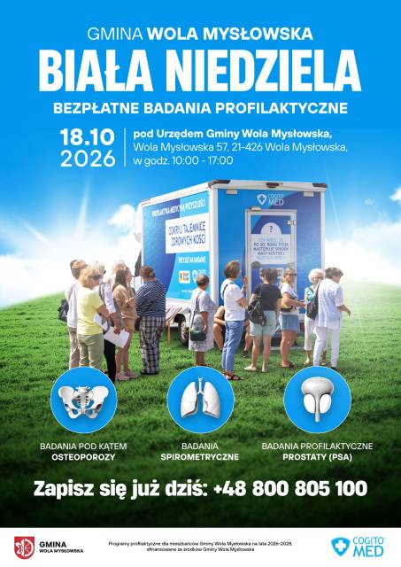 Bezpłatne badania dla mieszkańców Gminy Wola Mysłowska